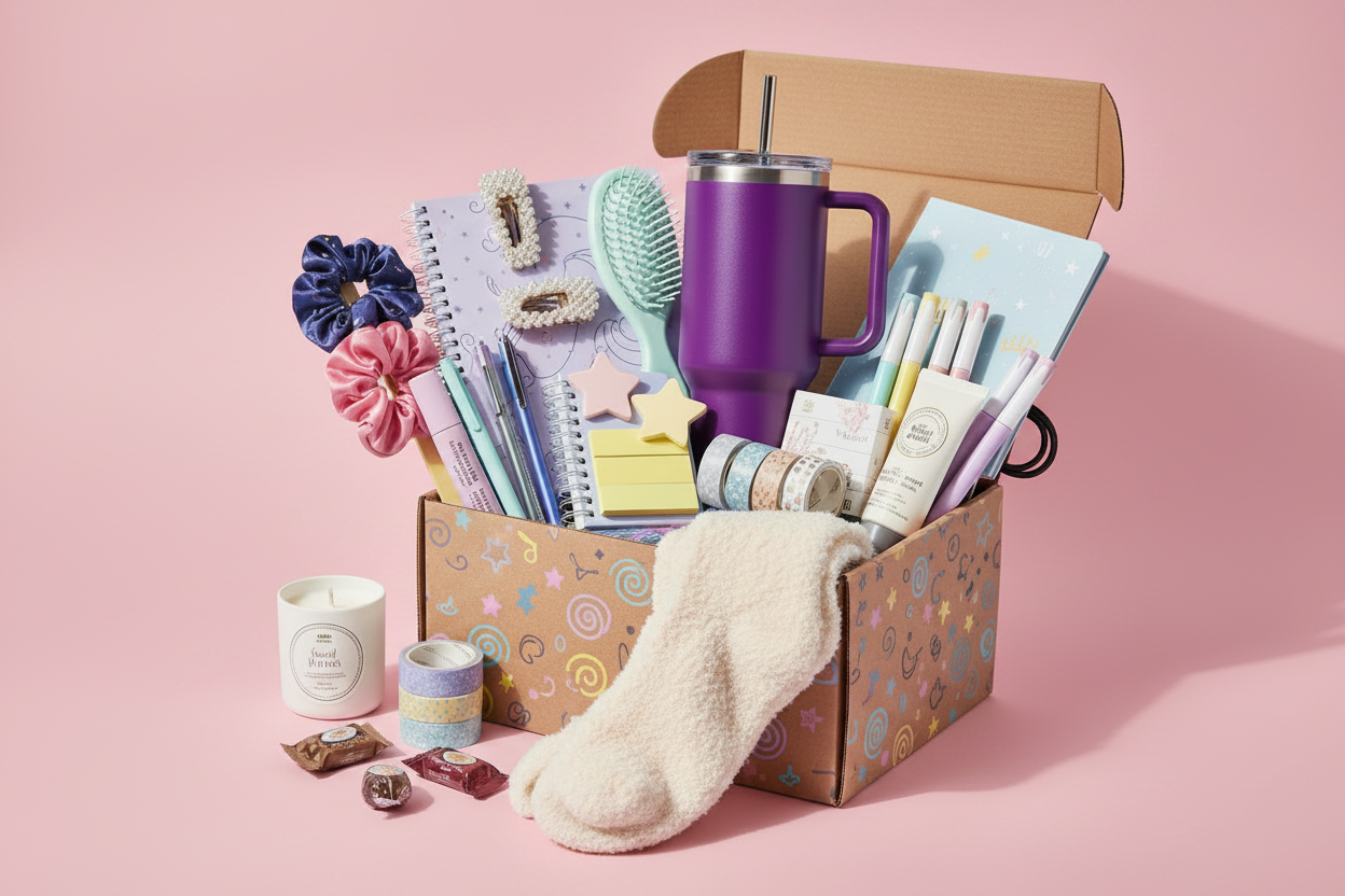 Mystery Box Pink Background